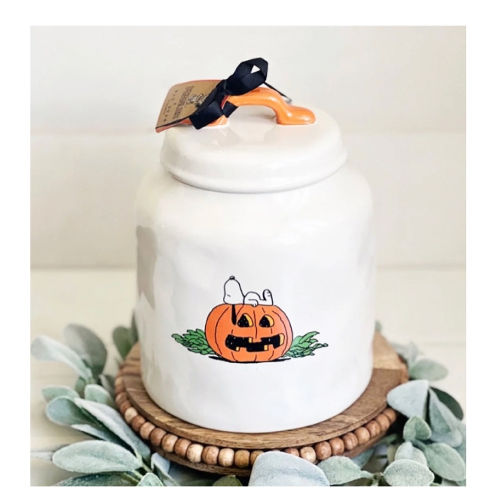 NEW Rae Dunn Halloween Peanuts The Great Pumpkin Snoopy Canister 🎃